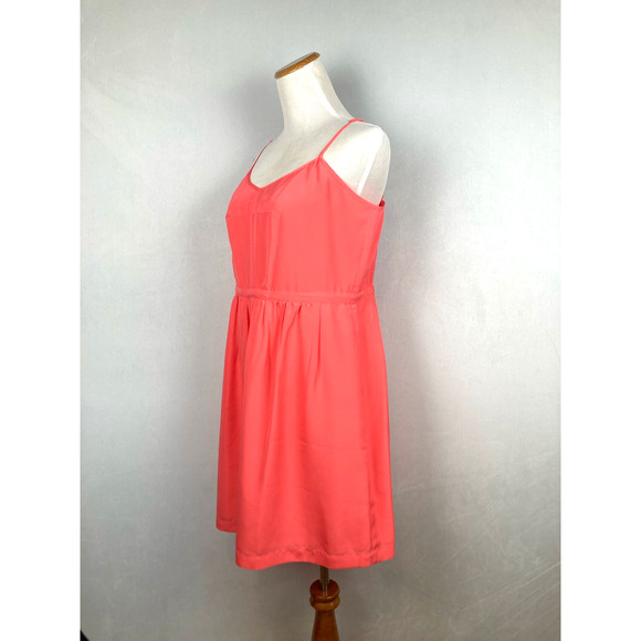 NWT J. Crew Factory Cami Dress Size 12 Coral Pink Sleeveless Mini Preppy - Picture 4 of 9